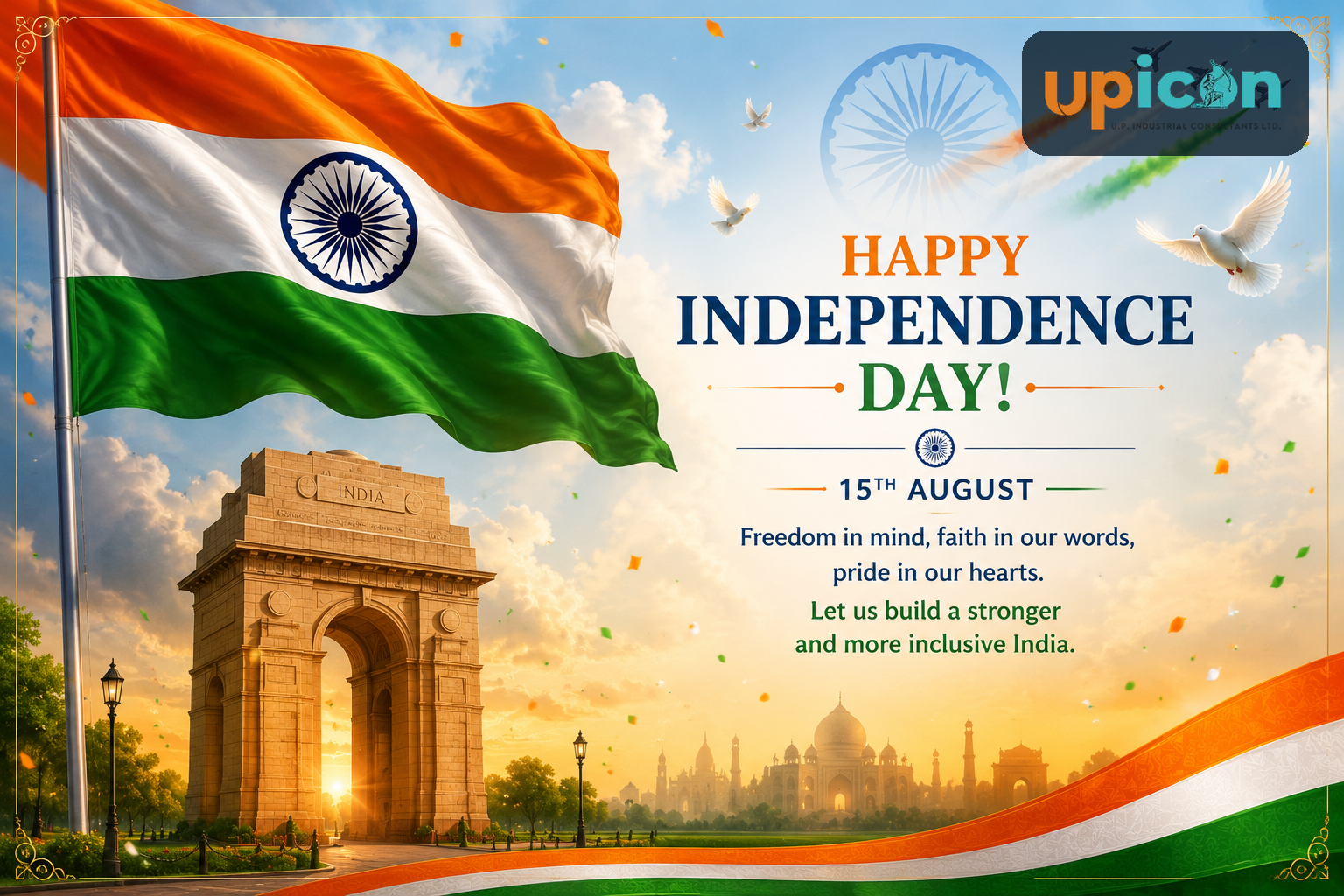 UPICON Independence Day greeting card